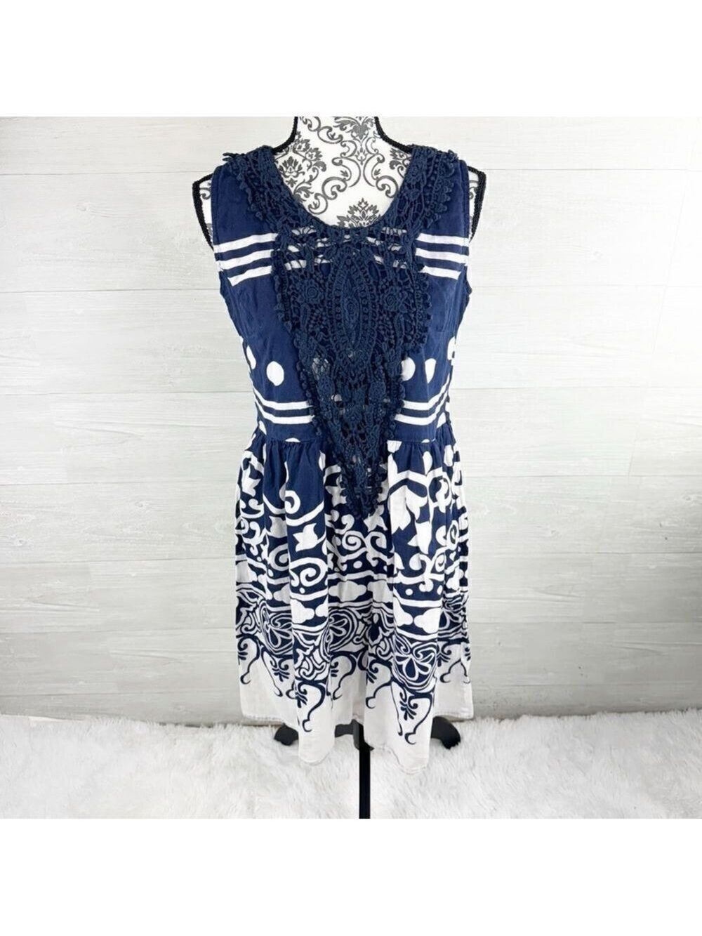 Roberta Roller Rabbit Crochet Lace Fit and Flare Dress